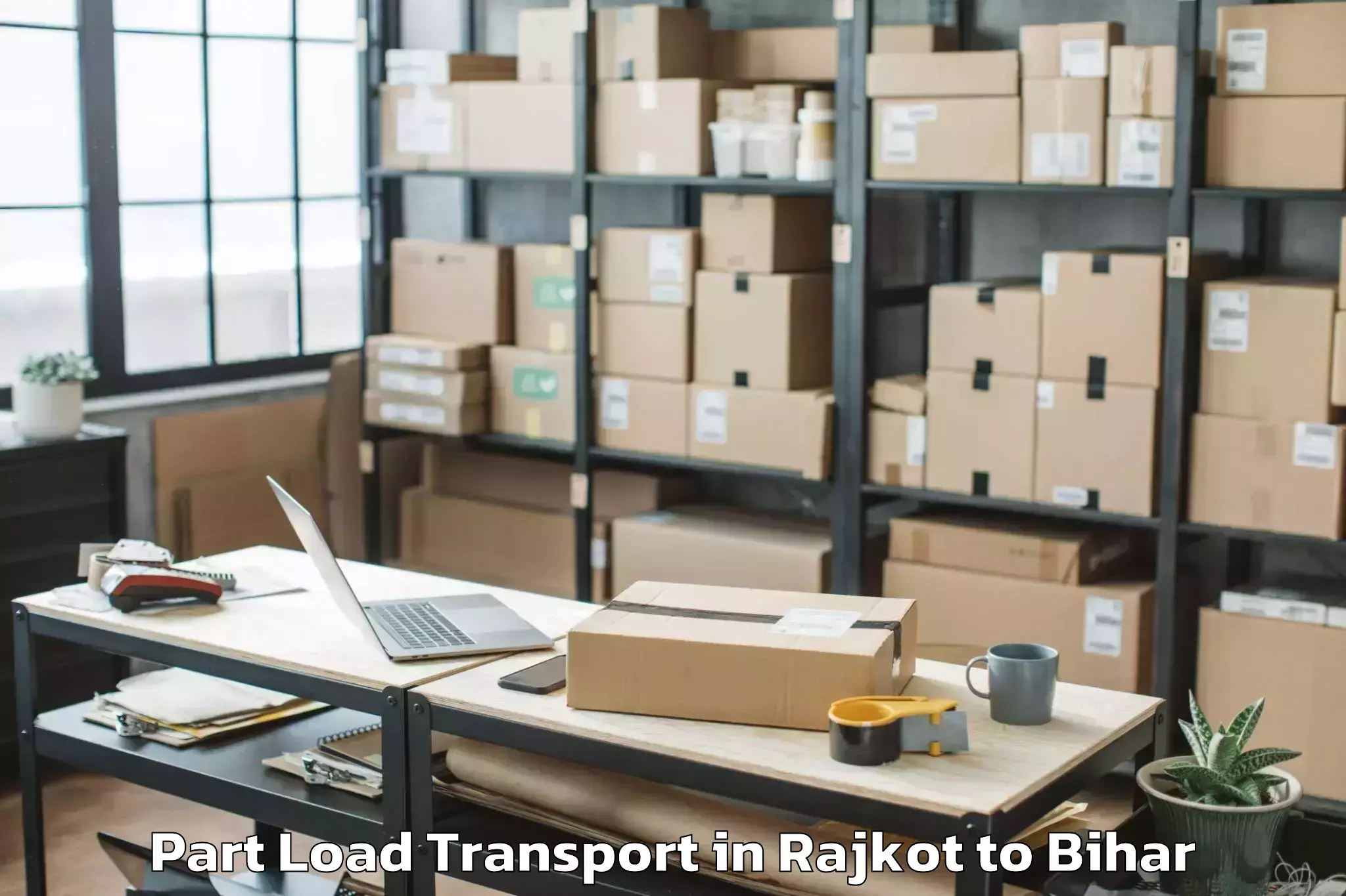 Top Rajkot to Buddh Gaya Part Load Transport Available